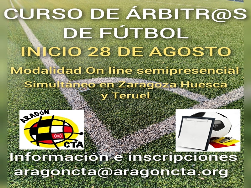 Inscripciones para el curso de árbitro de fútbol